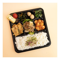 Lonchera Bento Box PP de 6 compartimentos NO 2, lámina de polipropileno expandido avanzado, alternativa a la lonchera de espuma PS Ecotainer.