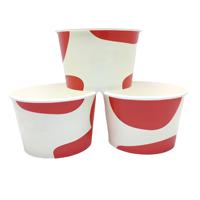 Gobelets en papier kraft biodégradables à paroi simple, faible MOQ, avec logo personnalisé, impression CMJN, pour desserts et glaces, avec couvercles