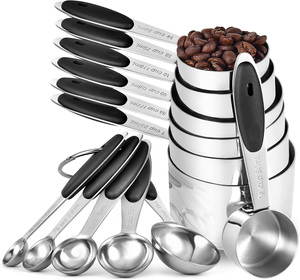 10-Piece Eco-Friendly Stainless Steel <b>Measuring</b> Cups <b>Spoons</b> Set with Custom Logo Option for Everyday Travel Use-in Trend Brand - Product Image 1