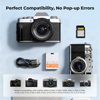 K&F Concept Cocok untuk Fujifilm X100VI, 2-Pack 1050mAh NP-W126 NP-W126S Baterai Kamera Isi Ulang Baterai Kamera Digital