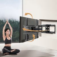 Support mural pour téléviseur LCD en métal moderne KELMY, support mobile pivotant pour téléviseur de 32 à 65 pouces, bras rotatif pour clavier, noir, VESA max 400x400