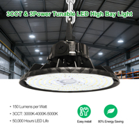 Nouveauté IP65 étanche UFO pour LED haute baie lumière aluminium ETL pour entrepôt atelier éclairage sélection de puissance multiple