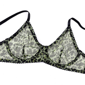Conjunto de Lencería de Malla Transparente con Estampado de Leopardo de Lujo, Nuevo Conjunto de 3 Piezas de Sujetador y Tanga para Pechos Grandes - Product Image 2