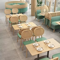Mobilier de restaurant commercial durable OEM ODM : Fauteuils de bar, banquettes, tables et chaises pour cafétéria et restauration