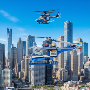 Blocs de construction d'hélicoptère de la police de la ville, 122 pièces, ensemble de gardes de la ville, à partir de 6 ans - Product Image 3