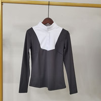 Camisas de Competición para Mujer, Ropa de Equitación, Camisetas Ecuestres de Malla Transpirable para Dama