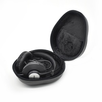 Sac de rangement noir en gros pour casque, étui portable pour écouteurs Bluetooth, pochette zippée en PU pour accessoires 3C