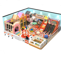 Parc d'aventure intérieur pour enfants, équipement de terrain de jeux, trampoline, bac à sable, toboggan, escalade, bois écologique, acier inoxydable