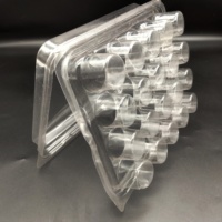 Couvercle de plateau blister transparent en PET personnalisé pour truffes bonbons plateau d'insertion de chocolat en plastique personnalisé pour la nourriture pour le sucre