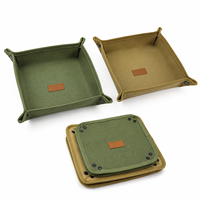 Plateau d'organisation pliable résistant à l'eau pour l'extérieur avec coins à clipser pour le camping