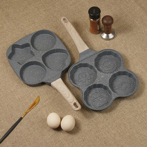 Cartone animato uovo padella ispessita antiaderente per uso domestico quattro fori Mini padella per colazione Maifan <span class=keywords><strong>pietra</strong></span> cucina a induzione - Product Image 3