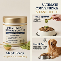 Poudre dentaire Astrawell Premium pour chiens, pour le contrôle de la plaque dentaire, du tartre et de la mauvaise haleine