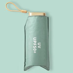 Parapluie de voyage miniature personnalisé pour femme, logo personnalisé, design moderne, structure en fibre de verre, cinq plis, tissu pongé 210T - Product Image 4