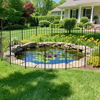 Panneau de clôture extérieur en métal pour animaux de compagnie, barrière interverrouillable avec piquet de sol, clôture décorative pour chiens et lapins, protection de jardin résistante à la chaleur