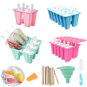 Moule et outil de fabrication de glaçons en silicone de qualité alimentaire durable PFS 4 6 10 12 cavités, 50 ml, multicolores, lavable au lave-vaisselle, pour DIY - Product Image 1