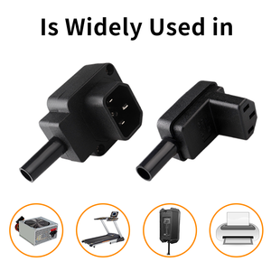 Conector de Corriente CA <span class=keywords><strong>LANZ</strong></span> IEC 60320 C13 C14 C15 C19 C20, Macho y Hembra, Negro, 10A 250V, Estándar Estadounidense - Product Image 2