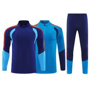 Conjunto de uniforme de entrenamiento de jersey para otoño/invierno 26/27 España, traje de entrenamiento con media cremallera, manga larga, ropa de fútbol - Product Image 1