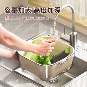 Escurridor de doble capa, herramientas de frutas y verduras resistentes a caídas para <span class=keywords><strong>cocina</strong></span>, sala de estar, Manual de <span class=keywords><strong>aluminio</strong></span> PP, diseño sostenible - Product Image 5