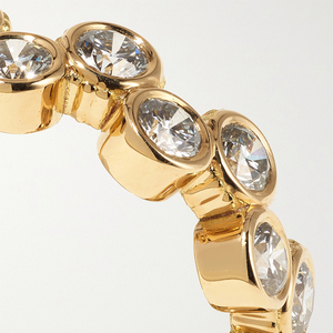 Gemella 925 anelli in argento sterling oro vermeil eternità matrimonio Clique anello di diamanti per le donne - Product Image 3