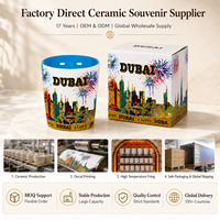 Souvenir touristique de Dubaï, tasses en céramique de luxe, petites tasses à vin en porcelaine isolées sans poignée, personnalisées, sur mesure, ODM, vente en gros