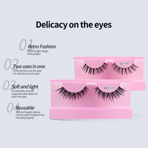 Nuove Ciglia Finte a Striscia Intera Effetto Bagnato a Spillo Volume Soffice Fornitore di Ciglia Finte in Visone Sintetico Curvatura C/D Accessori per il Trucco - Product Image 5
