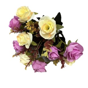 Large Simulation 10 <b>Heads</b> Rich Rose Living Room Hotel Wedding Small Bundle Flowers FGM-MX <b>Styling</b> Manufacturer Wholesale - Product Image 4