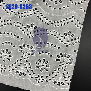 <strong>White</strong> Ivory Cotton <strong>Voile</strong> 9088 Eyelet Embroidery Lace for Girl's Summer Dress Skirt Textiles Garments Embroidery Fabric - Product Image 5