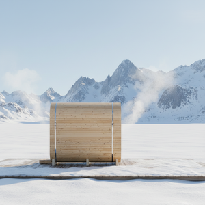 Sauna électrique extérieur en forme de <span class=keywords><strong>cube</strong></span> pour villa, 6 kW, en bois massif, système étanche, capacité personnalisable, bois électrique - Product Image 4