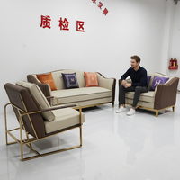 Ensemble de canapés modulaires en cuir PU moderne pour appartement, salon, hôtel