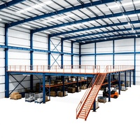 HONGXIN Étagère de mezzanine robuste sans boulons, réglable, en acier laminé à froid, avec revêtement en poudre anti-corrosion, personnalisable 2/3 niveaux