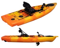 LSF Entraînement à pédale pour une personne Nouveau design de canoë/kayak de pêche non gonflable Moteur électrique Vente de bateau de pêche à pied avec un siège