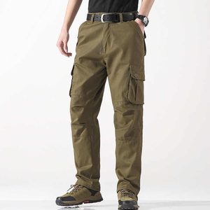 Vente en gros de pantalons pour hommes, salopette ample à grandes poches, sports d'extérieur, <span class=keywords><strong>jogging</strong></span>, pantalons de travail tactiques décontractés en coton à <span class=keywords><strong>taille</strong></span> élastique - Product Image 2