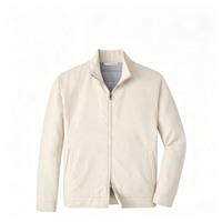 Veste réversible pour homme à col montant et fermeture éclair, légère, coupe-vent, décontractée, pour le travail