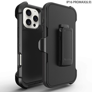 เคสโทรศัพท์เกราะป้องกันงานหนักกันกระแทกพร้อมคลิปเข็มขัดสีดำสำหรับ iPhone X 11 12 13 MINI 15 16 <span class=keywords><strong>PLUS</strong></span> 17 PRO <span class=keywords><strong>MAX</strong></span> ฝาหลัง - Product Image 5