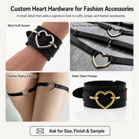 Boucles de ceinture en forme de cœur colorées, connecteurs de sangle en alliage de zinc creux, fermoirs, accessoires de quincaillerie DIY