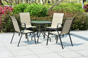 Bàn Ghế Ăn Chất Lượng Cao Sân Vườn Đồ Nội Thất Ngoài Trời Bộ Sân Vườn Lưới Ngoài Trời Có Thể Xếp Chồng Lên Nhau Bàn Ghế - Product Image 4