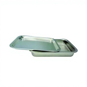 จานใส่เนยพลาสติกพร้อมฝาปิดทำจากสเตนเลสสตีลถาดใส่ชีสและแฮม - Product Image 1