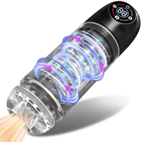 Mainan Seks Masturbator Otomatis untuk Pria, Masturbator Cup dengan 7 Mode Dorong dan Putar, Mainan Seks Pria Dewasa Tahan Air