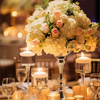 Supports de fleurs en métal doré de luxe pour mariage, centre de table pour banquet, hôtel, restaurant, vase à fleurs