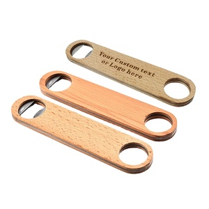 Venta al por mayor de abrebotellas de madera respetuoso con el medio ambiente de madera duradera en blanco logotipo personalizado abrebotellas - Product Image 4