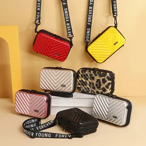 Custom new hot sale Zipper Hard Makeup Bag Travel Tote Bag Suitcase for Ladies Mini Cosmetic Bag