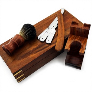LEO BEAUTY PRO Men's Wet Shaving Kit 3 Piece Pure Badger Hair Shaving <b>Brush</b> Metal Handle & Safety Razor Personal Care - Product Image 1