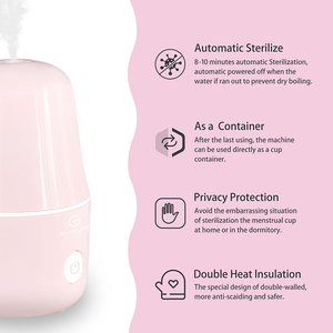 Stérilisateur à vapeur pour coupe menstruelle 110V/220V, <span class=keywords><strong>cycle</strong></span> de 8 à 10 minutes pour une utilisation propre et sûre - Product Image 5