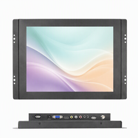 Moniteur TFT industriel 12 pouces 4:3 avec boîtier métallique, panneau Innolux AU, multi-interface BNC HDMI VGA, montage VESA, large plage de température, haut-parleur intégré