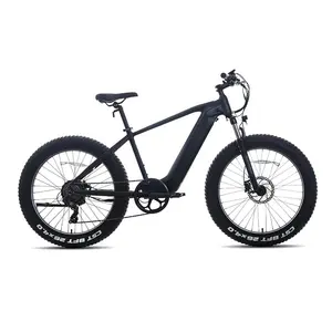 26*4 Fat Tire Electric Mountain Bicycle 750W Geared Hub Motor e bike 7-Speed Gear and Suspension Fork Off-road Adventure fatbike