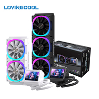 Refroidisseur liquide pour processeur ARGB Lovingcool avec logo personnalisé, dissipateur thermique à eau, compatible AM4/AM5/LGA1700/LGA1851/LGA1200/LGA2011 avec écran de 3,5 pouces