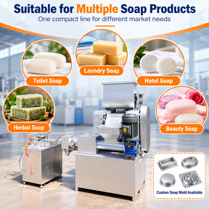 Máquina de producción de jabón pequeña de 50-150 Kg/H para fábricas de jabón de lavandería, jabón de baño y jabón para inodoros orientadas a la exportación - Product Image 1