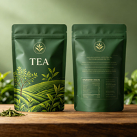 Sachet d'emballage personnalisé pour thé en vrac, qualité alimentaire, étanche à l'humidité, avec logo imprimé sur mesure pour thé vert et thé noir