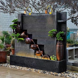 Waterpartij Binnenplaats Decor Milieuvriendelijke Hars Rotstuin Fontein - Product Image 1