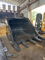 Godet de terrassement robuste pour PC250/CAT325, 1,3 m³, pour l'excavation et la manutention de roches dures, la roche détonée et les travaux de démolition